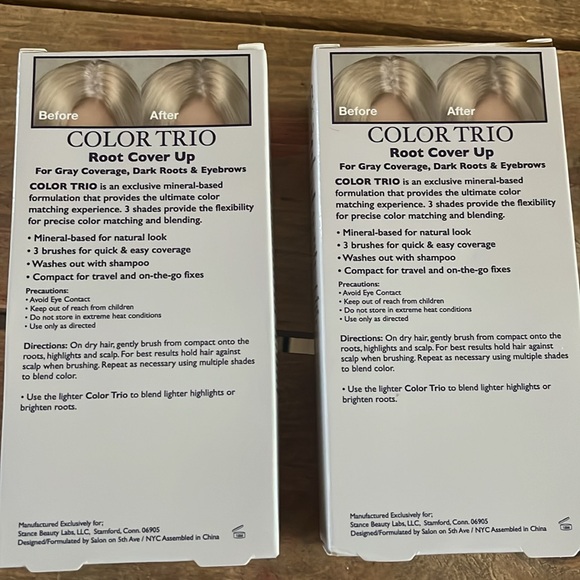 2 Salon on 5th Ave Color Trio Root Cover Up. Light Blonde - Picture 2 of 3